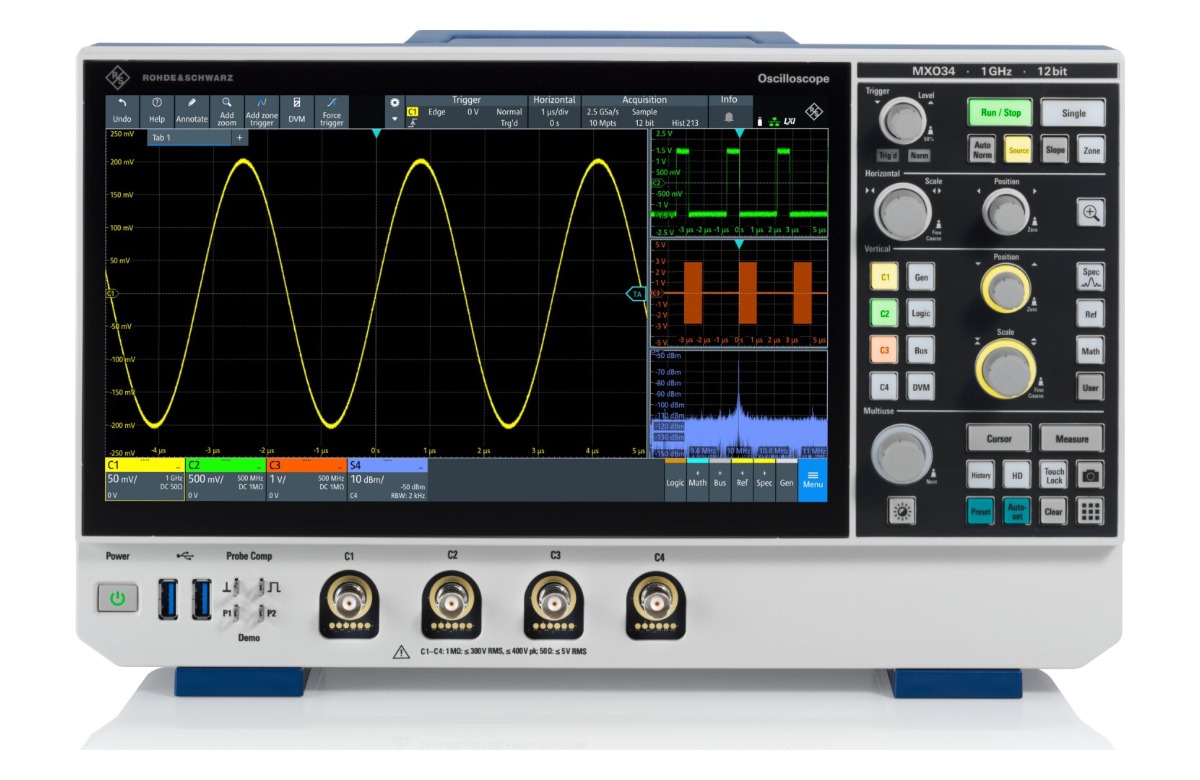 로데슈바르즈 MXO34-1000 1GHz R&S MXO 3 디지털 오실로스코프
