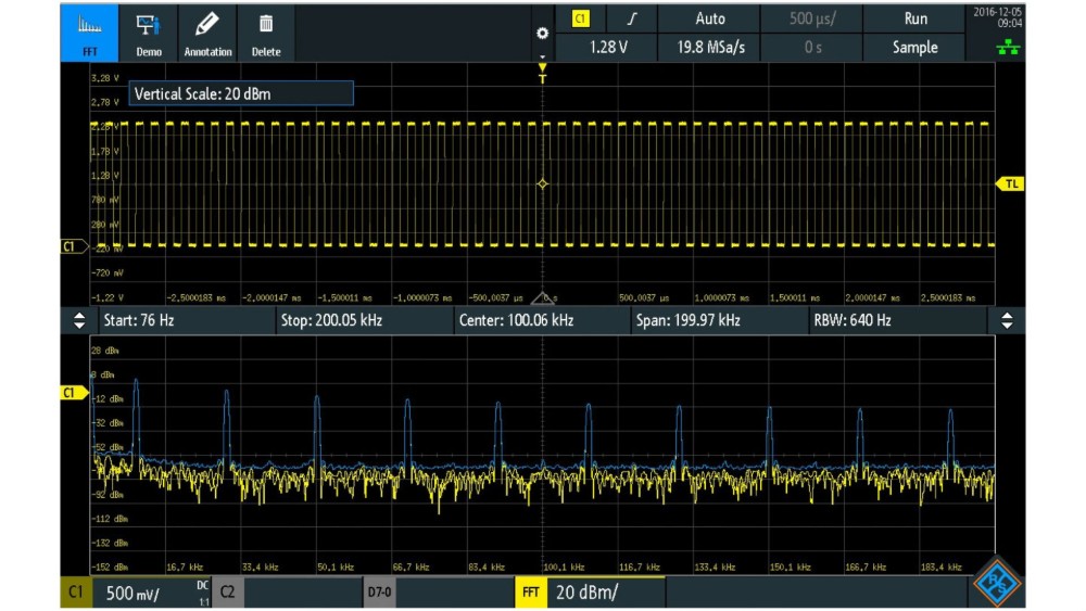 로데슈바르즈 RTM3K-104 스펙트럼 분석