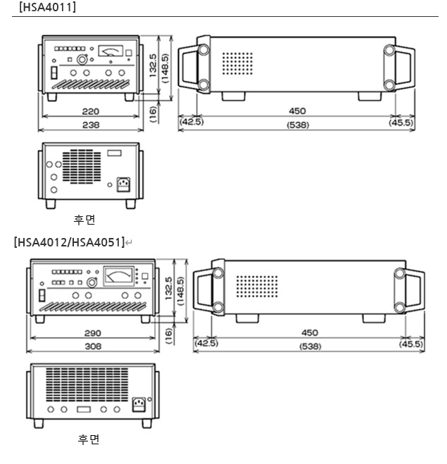 HSA4011 HSA4012 HSA4051 외형 치수도