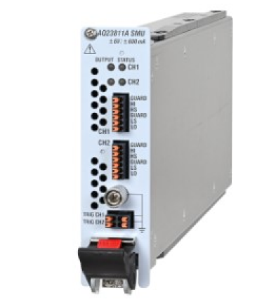 SMU 모듈 AQ23811A 전면 단자 사진