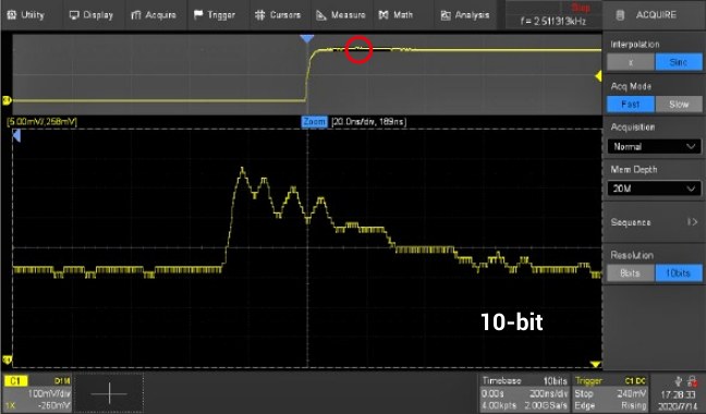 T3DSO2000A 10비트 모드 파형