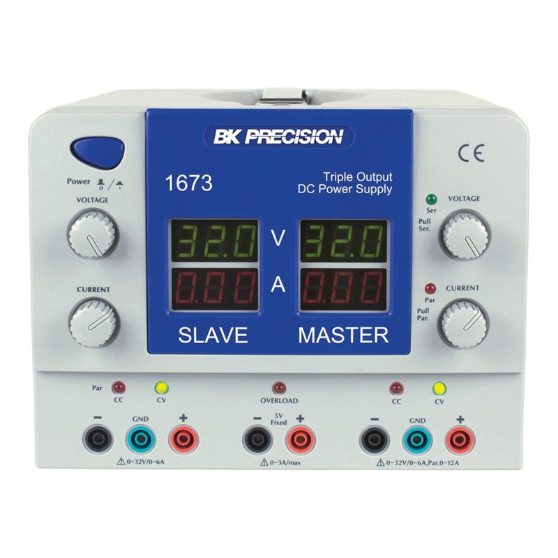 BK Precision 1673 3채널 쿼드 디스플레이 DC 전원공급기 정면
