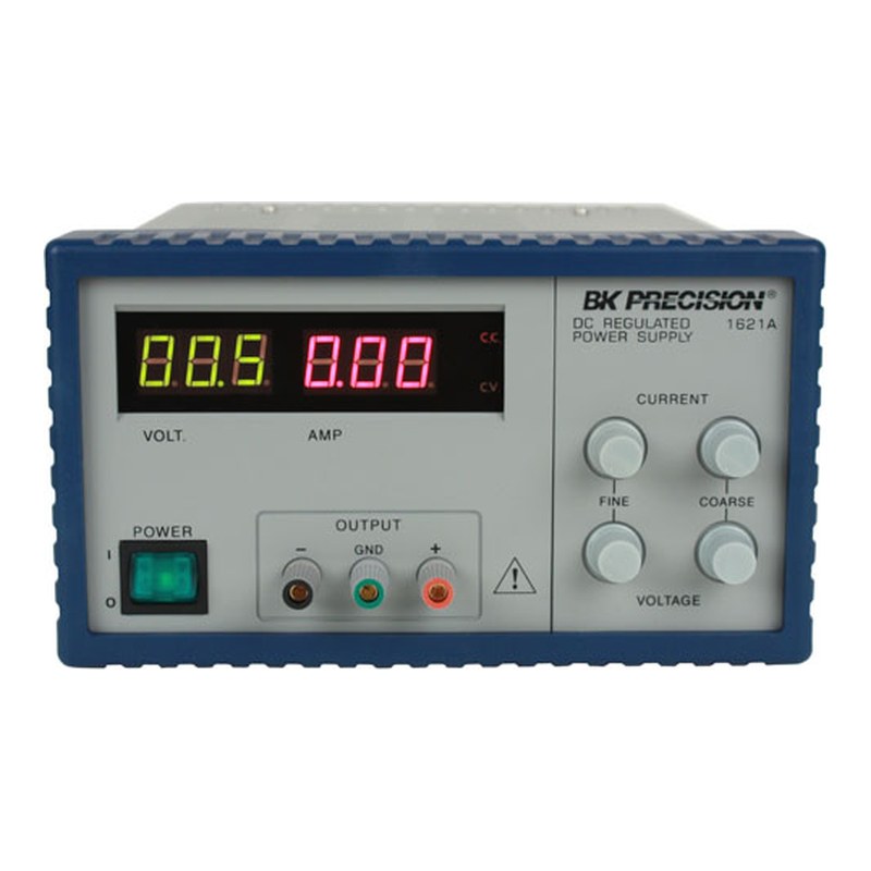 BK Precision 1621A 단일 출력 디지털 표시 DC 전원공급기 정면
