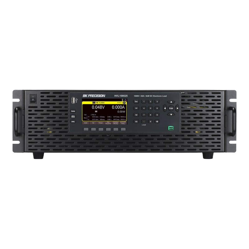 BK Precision HVL100025 1000V 프로그래머블 DC 전자로드 정면