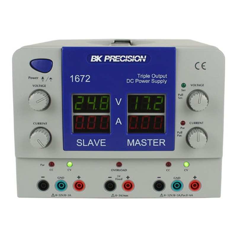BK Precision 1672 3채널 쿼드 디스플레이 DC 전원공급기 정면