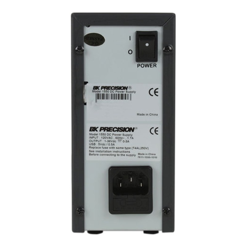 BK Precision 1550-220V USB 충전 포트 스위칭 DC 전원공급기