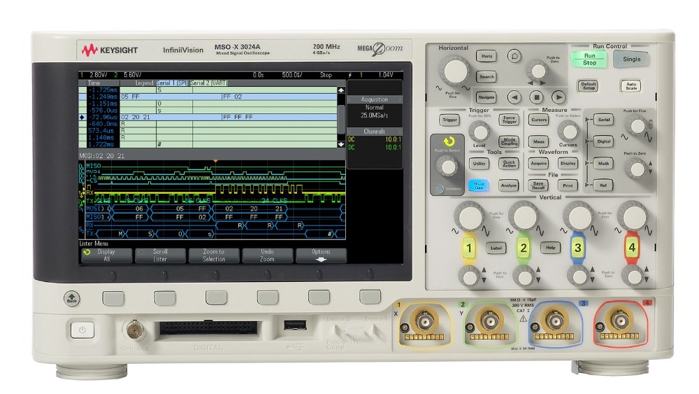 키사이트 MSOX3024A 200MHz InfiniiVision 3000 X 혼합 신호 오실로스코프