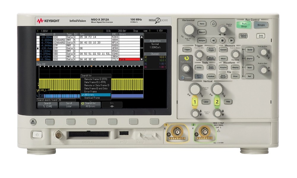키사이트 MSOX3012A 100MHz InfiniiVision 3000 X 혼합 신호 오실로스코프
